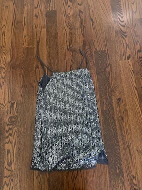 Free People Black Sequin Mini Slip Dress